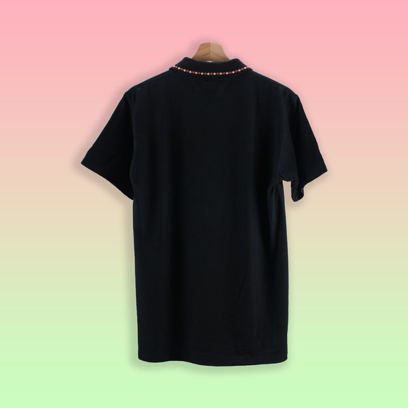 1990s Vintage Collared T-Shirt - Scarecrow Halloween Graphic Tee - M - Picture 2 of 3